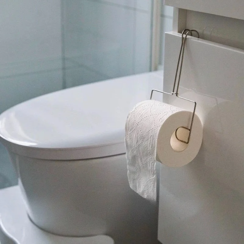 

Stainless Steel Toilet Paper Holder Roll Paper Hanger Without Punching Toilet Storage Rack Home Storage Supplies