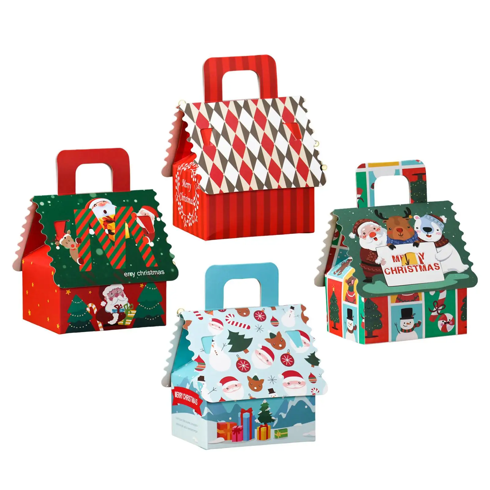 

50x рождественские коробки для конфет, коробки для украшений для новогодней вечеринки, фестиваля