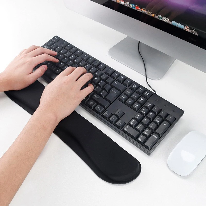 Keyboard Mouse Working Hand Rest Cushion Pad Office Wrist Pillow Holder For Desktop Computer Laptop PC Gaming Work EVA Sponge