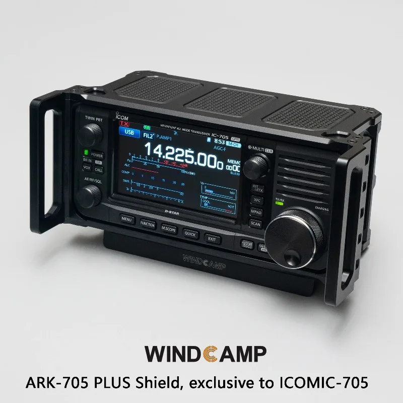 Original WINDCAMP Design ARK-705 Shield Case Carry Cage Radio Protector Case For ICOM 705 IC-705 CNC Mounting Bracket