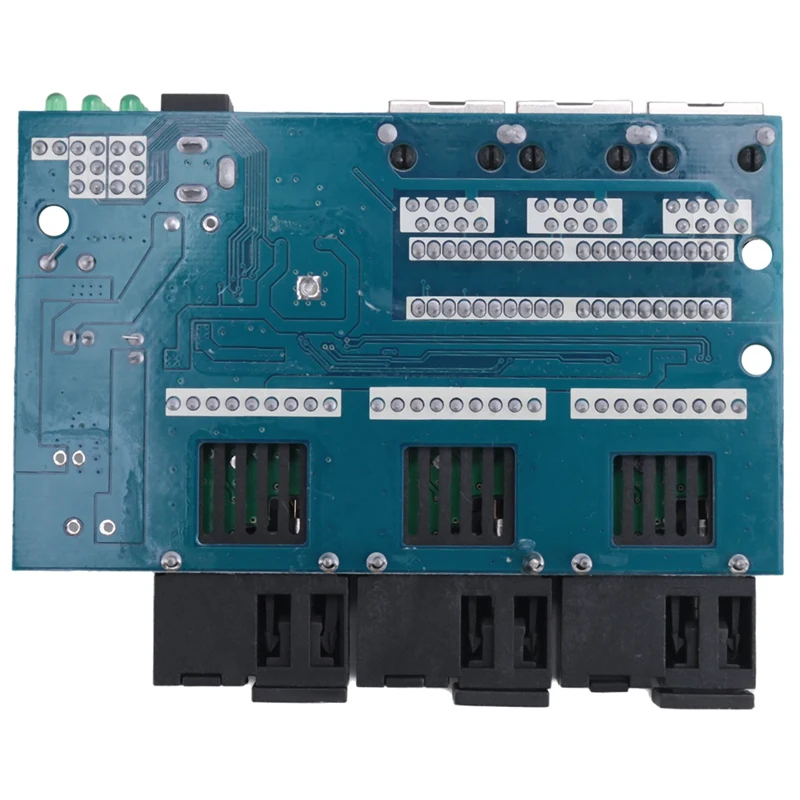 Conmutador de fibra Ethernet, placa PCBA de 100M, convertidor de medios ópticos, 20Km, 3 fibras, 3 RJ45, compatible con interruptor de fibra RPOE Simplex SC