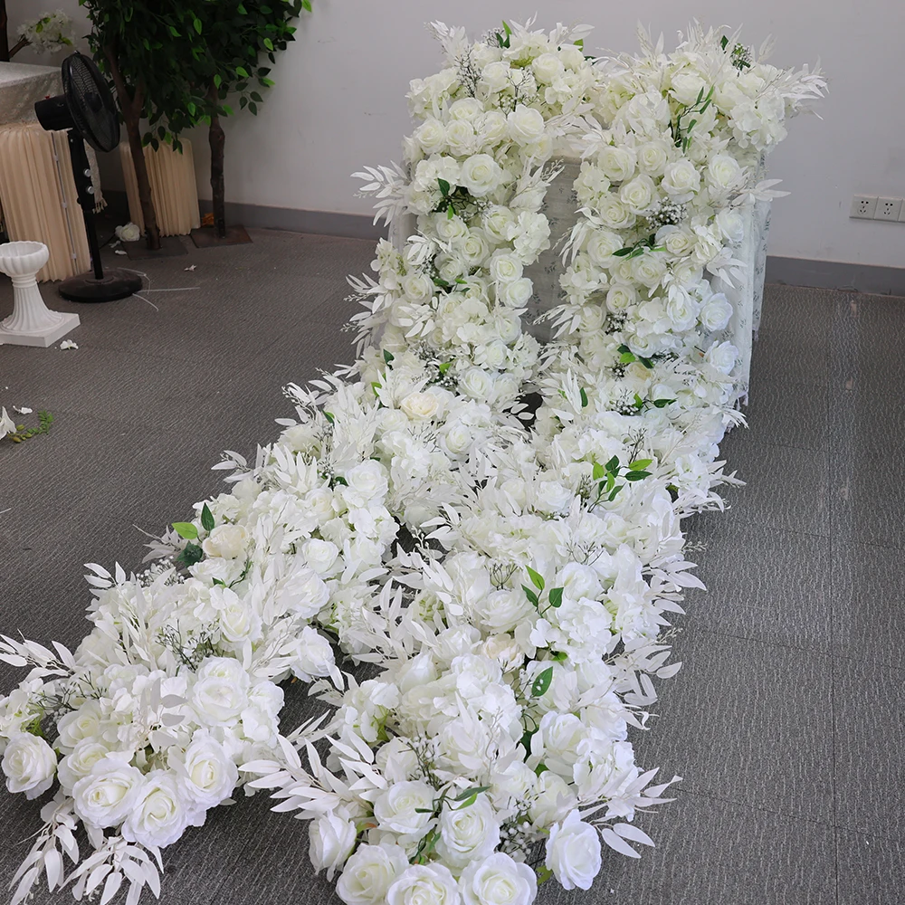 مجموعة زهور الورد الأبيض لتزيي - مراجعة Aisle Runner White وسعره