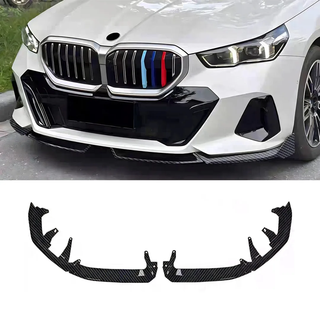 Front Bumper Lip Spoiler Air Dam Splitter Diffuser Refit For BMW 5 Serise G60 G68 M Sport 2024-2026 Tuning Accessories MP Style