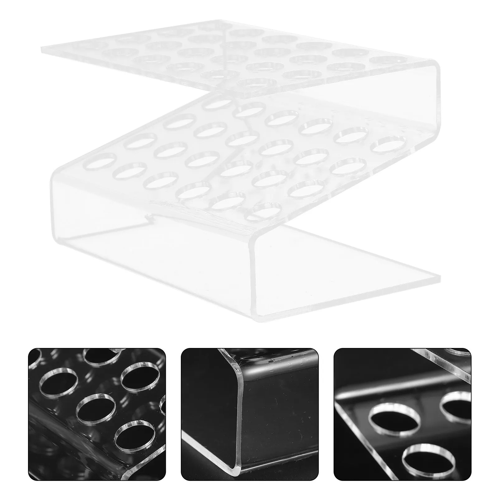 Desktop Marker Pen Holder Ballpoint Calligraphy Brush Transparent Holding Rack for Display Stand Fountain