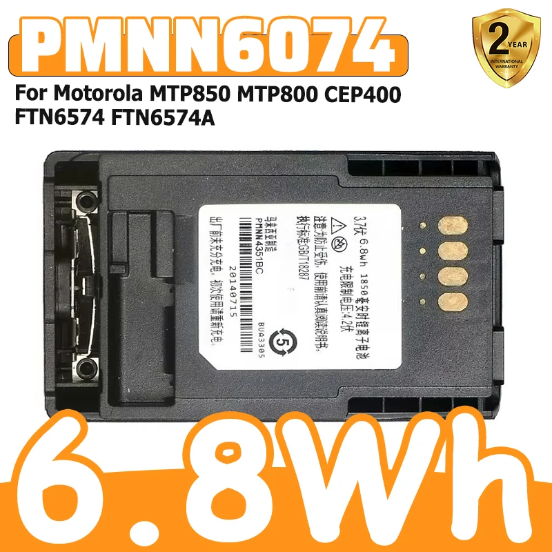 Two Way Radio Battery for Motorola MTP850 MTP800 CEP400 FTN6574 FTN6574A ZRTZ 0 Cycle PMNN6074 AP-6574 PMNN4351BC