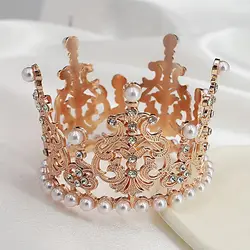 1Pcs Gold Silver Color Crown Cake Topper Decoration Decorative Elegant Wedding Cake Princess Birthday Baby Cake Ornaments