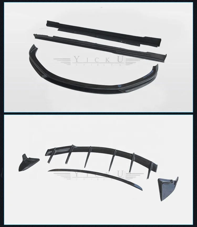 

Carbon Fiber Kit forTesla MODEL S 2015+ Modified RZ Front and Rear Lip Side Skirts Rear Wrap Angle Wide Body Wheel Eyebrow Tail