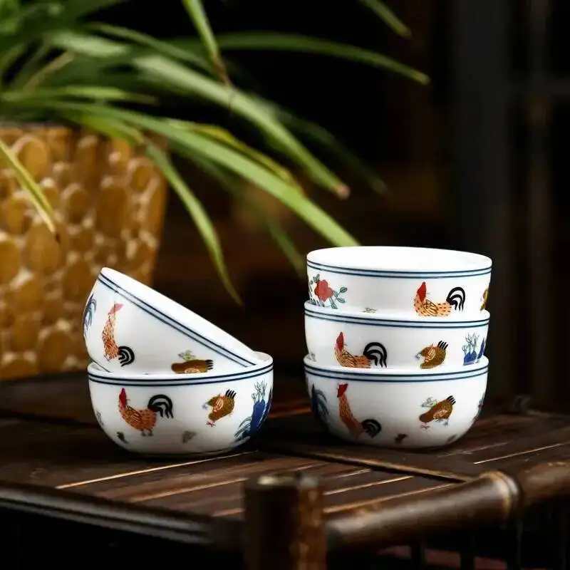 Ceramic Cup Antique Bone China Chicken Cup Tea Wine Water Ware Household Kitchen Drinkwarer