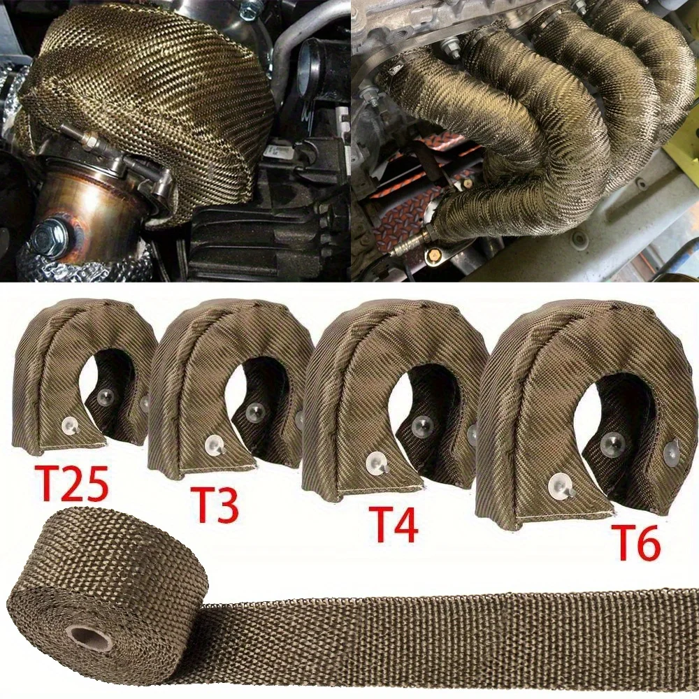 Glasvezel Turbo Hitteschild Turbocharger Deken Cover T2 T25 T28 T3 T4 T6 Meest Turbine 5cm*5m High Temperature Protection Wrap