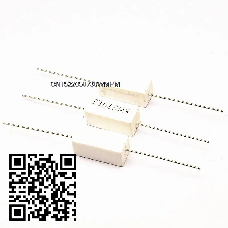 10PCS NewandOriginal Cement resistance 0.1 ~ 10k ohm 0.33R 1R 10R 100R 0.22 0.33 1 10 100 1K 10K ohm Cement resistor 5W10W BPR56