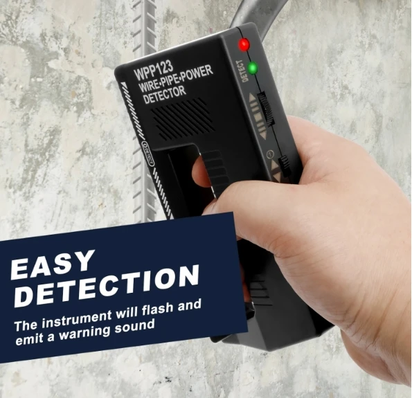 Stable WPP123 2 in 1 Metal Detector Wall Scanner High Sensitivity Pipe Wire Power Detector Multifunctional Metal Detection Tool