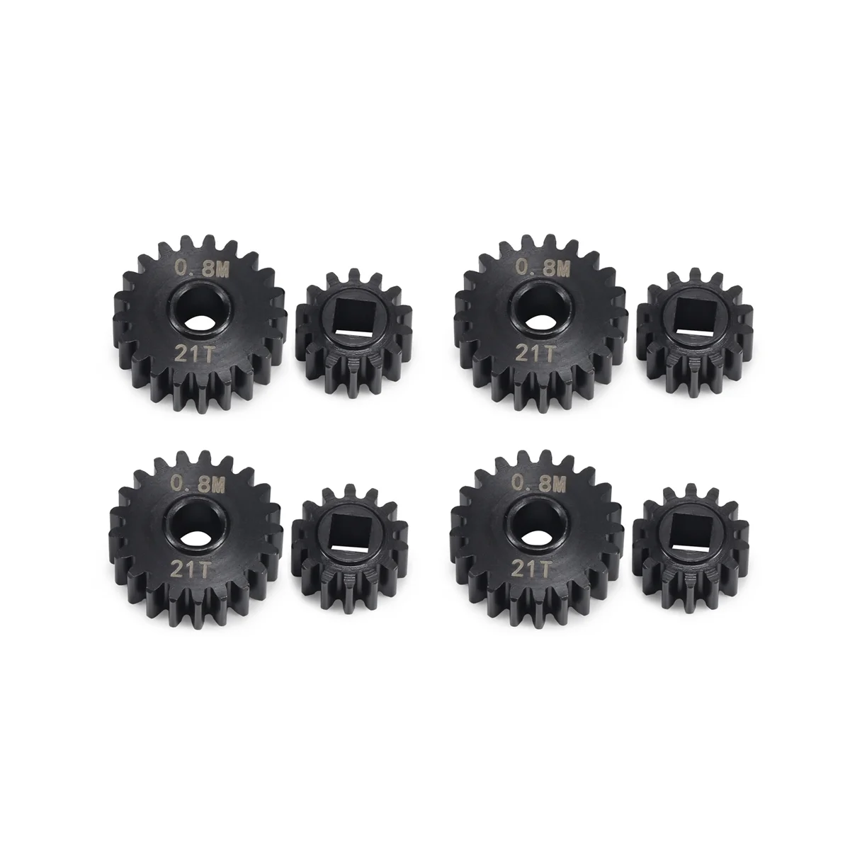 8Pcs Overdrive Steel Portal Axle Gear Set 21T 14T for 1/10 RC Crawler Car Axial SCX10 III Capra Upgrade Parts