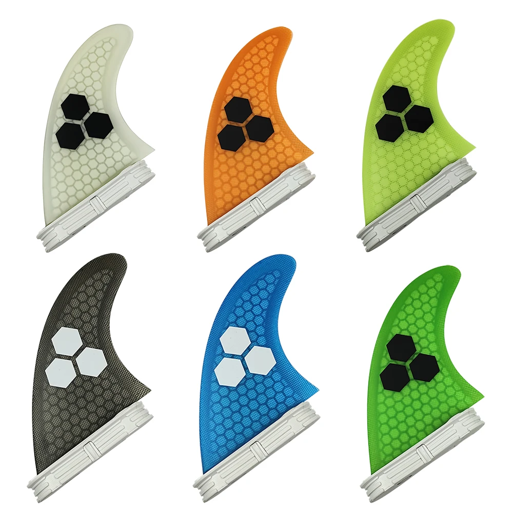 Honeycomb Large Size UPSURF FCS 2 Short Board Fins Quilhas For Tri Sets Surfboard Fins Fibreglass Performance Core Funboard Fins