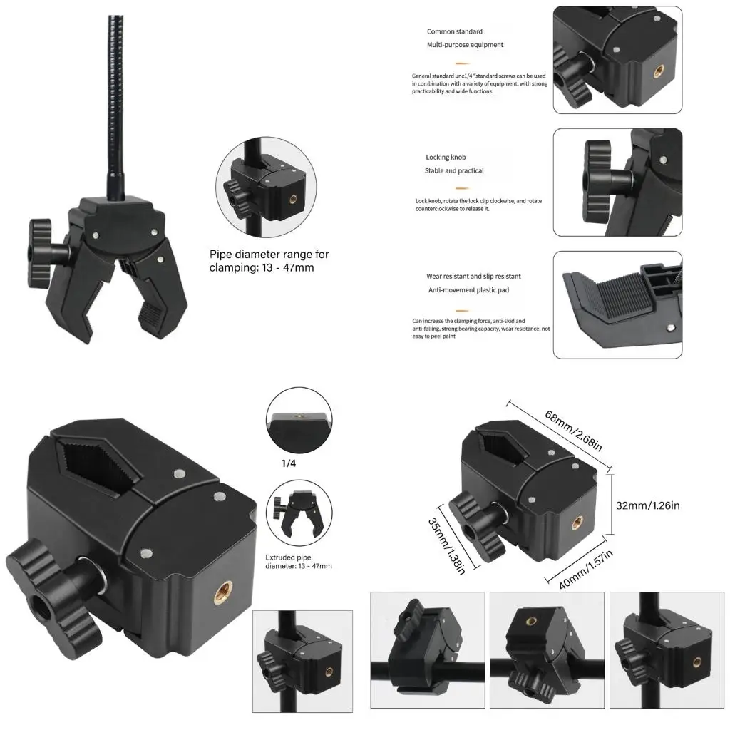 Modifiable Plastic Grip Link 1/4 Female Thread For Live Streaming Photography
