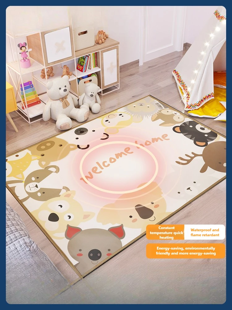 Graphene carbon crystal floor heating mat Cartoon  electric heating floor mat  carpet geothermal mat Household