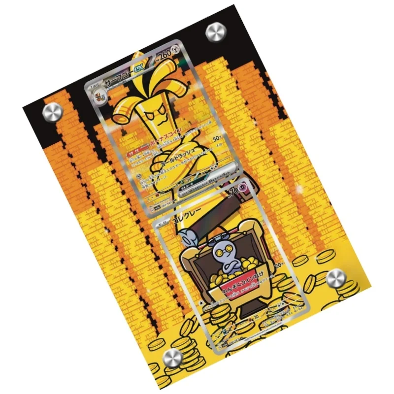 pokemon-gholdengo-card-brick-gimmighoul-ptcg-Расширенная-картина-diy-Акриловые-фигурки-игрушек-Аниме-Коллекция-игр-Стойка-для-выставки-товаров