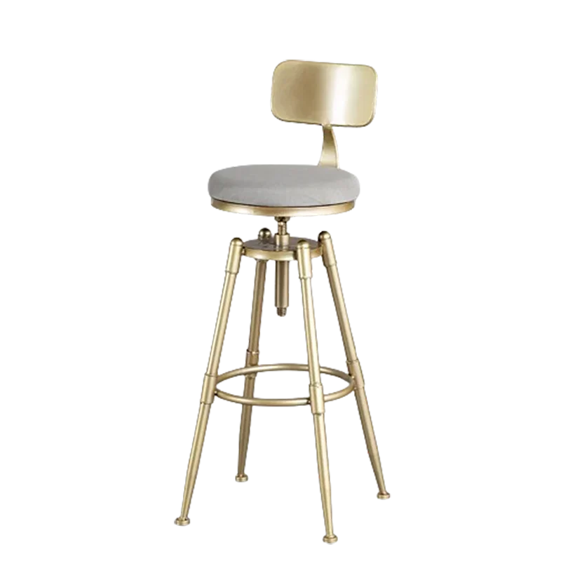 

High QualityStylish Vintage Bar Chairs Luxury Gold Nordic Bistro Chairs High Comfortable Bancos Para Barra