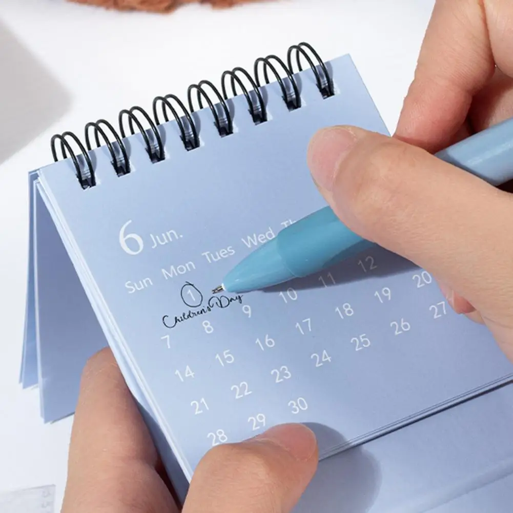 2026 Desk Calendar Compact Desktop Calendar 2026 Mini Desk Calendar with Stickers Portable Standing Flip Desktop for Home