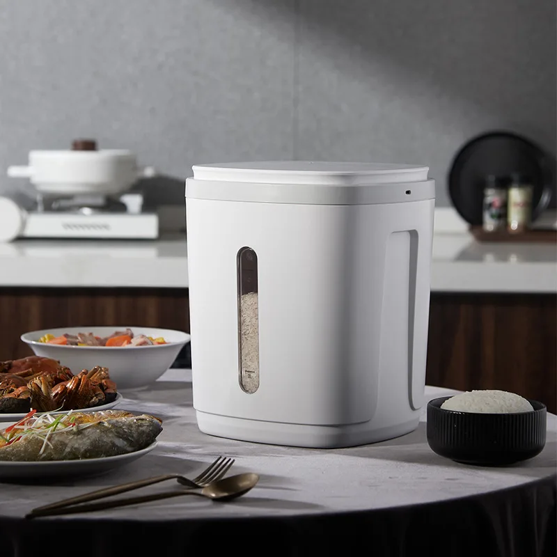 Customize Smart Vacuum Rice Bucket Grain Storage Barrel Food Storage Box for Kitchen Grain Rice Container Fit for Grain Storage