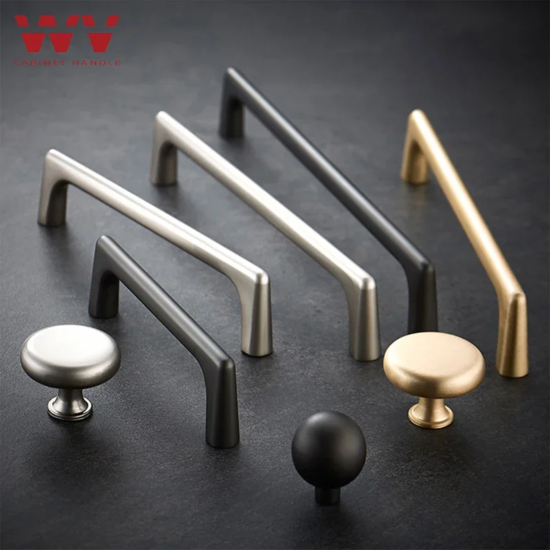 YM Gray Kitchen Cabinet Storage Handles 96-320mm Dressers Cupboard Closet Wardrobe Door Drawer Knobs Furniture Hardware Pulls