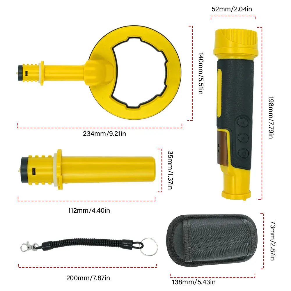 Pulse Dive Underwater Metal Detector with 5.5 Inch Search Coil - Professional Waterproof Treasure Detection for Diving Use