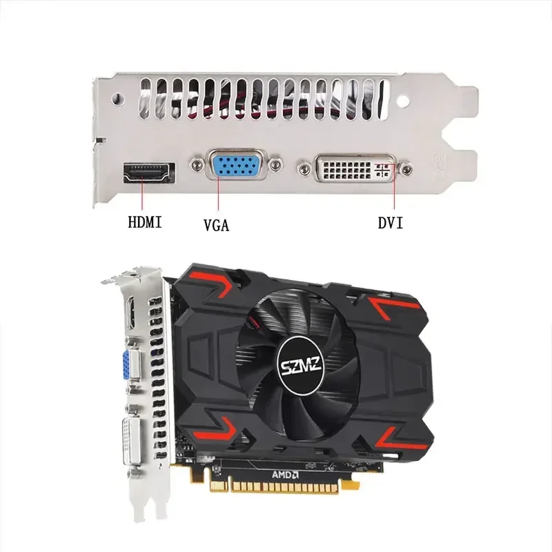 SZMZ GDDR5 HD6750 Graphics Card 1GB HD6700 Series 128 Bit VGA DVI HD Video Cards  AMD Radeon placa de video HD 6750