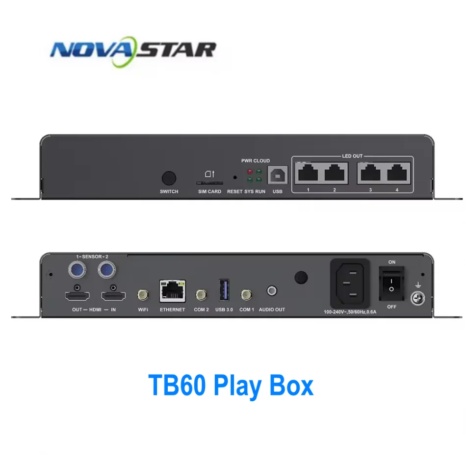 شاشة عرض LED وحدة تحكم Novastar مشغل الوسائط المتعددة غير المتزامن TB10plus TB20plus TB30 TB40 TB60 #6