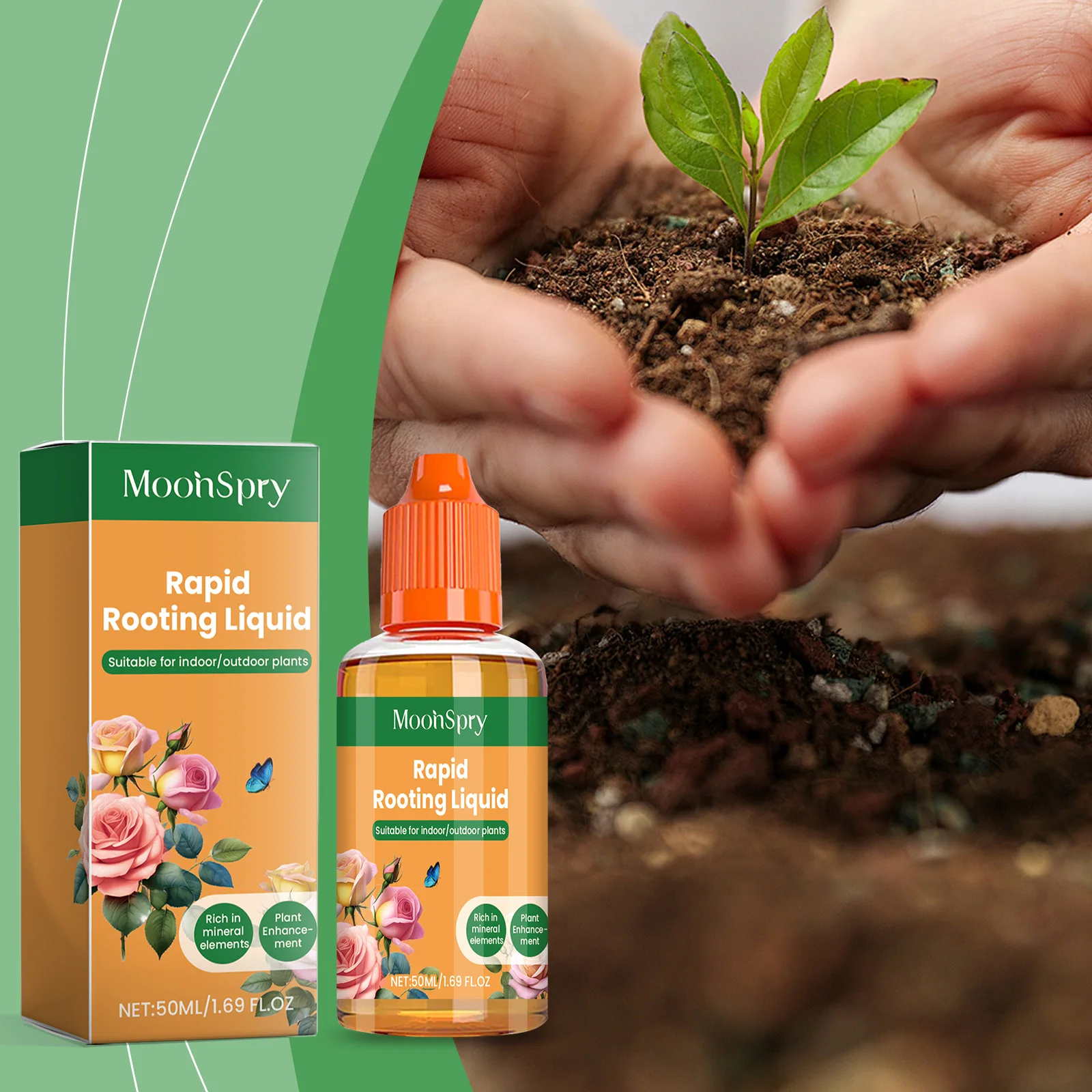 Plant Nutrient Solution, Universal Rooting Growth Liquid for Flowers, Potted Plants, Lawn & Green Leaf Plants