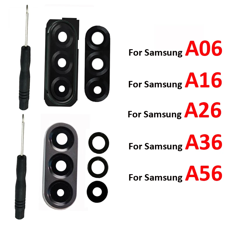 

Новый стеклянный объектив для камеры телефона Samsung Galaxy A06 A16 A26 A36 A56 5G, стеклянная крышка задней камеры, запасные части