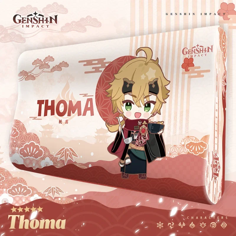 Anime Genshin Impact Cosplay Cute Memory Help Sleep Cotton Comfort Wave Slow Rebound Pillow Cervical Support Xmas Birthday Gift