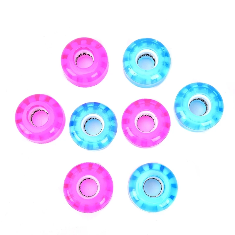 4 Pcs Flash Skateboard Wheels Double Rocker Wheels Roller Parts 54X36mm