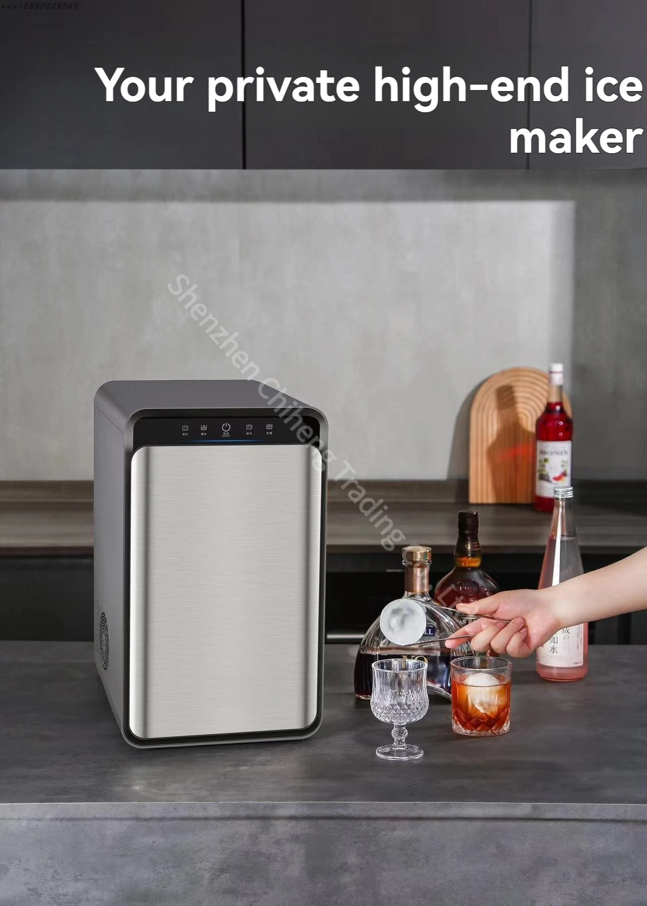 Commercial Ice Maker Portable Ice Maker Countertop Spherical Ice Maker Home Appliance For Bar Cafeteria