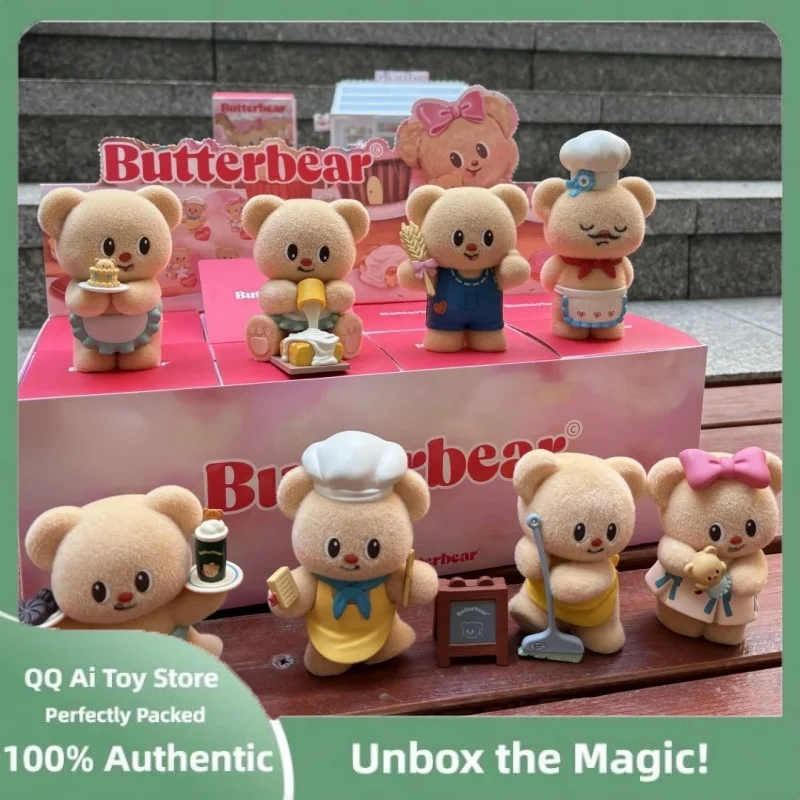 

Original Butterbear Bakery Series Blind Box Lovely Butter Bear Bakeshop Action Figure Mystery Box Model Desktop Brithday Gift