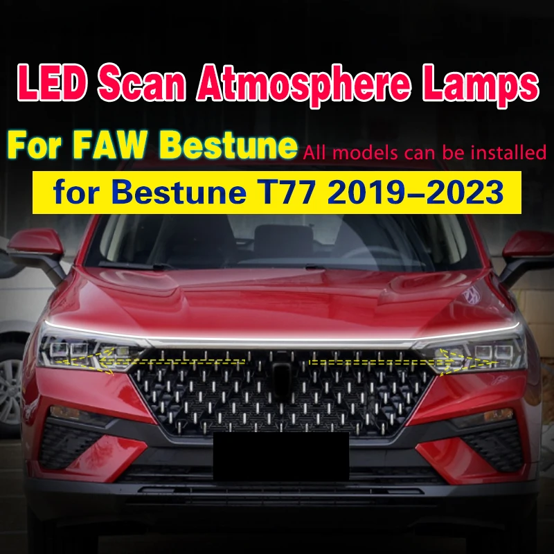 

Start Scan LED Daytime Running Light 12V Hood Lamp Car Modification LED Waterproof DRL Universal For FAW Bestune T77 2019-2023