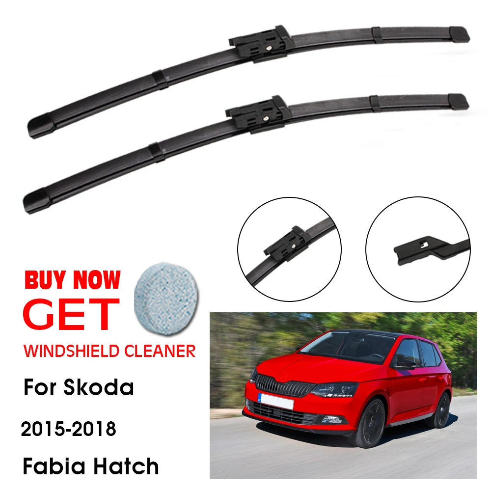 

Car Wiper Blade For Skoda Fabia Hatch 24"+16" 2015-2018 Front Window Washer Windscreen Windshield Wipers Blades Accessories