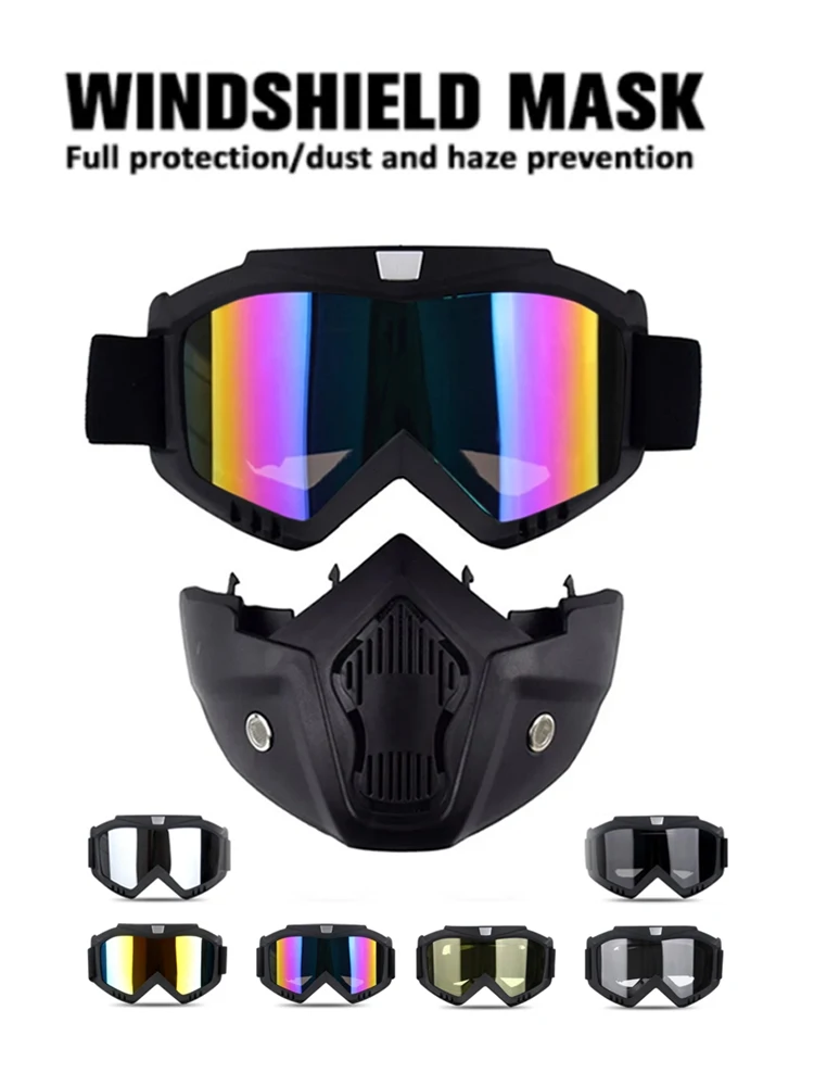 Зимние очки 2025 года, велосипедные очки в стиле MTB/ATV/BMX, защитные очки, солнцезащитные очки, велосипедные очки для мужчин и женщин, съемная маска