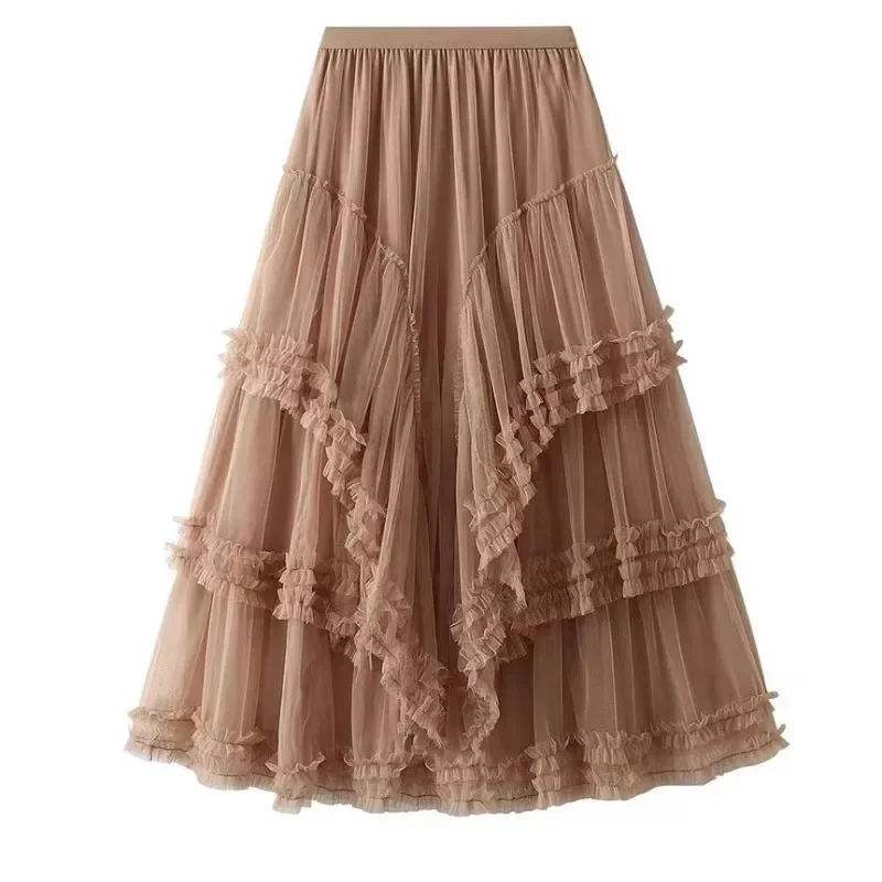 Zware industrie kanten mesh taartrok Pluizige taartrok Rok Meerlaagse tule rok van hoge kwaliteit
