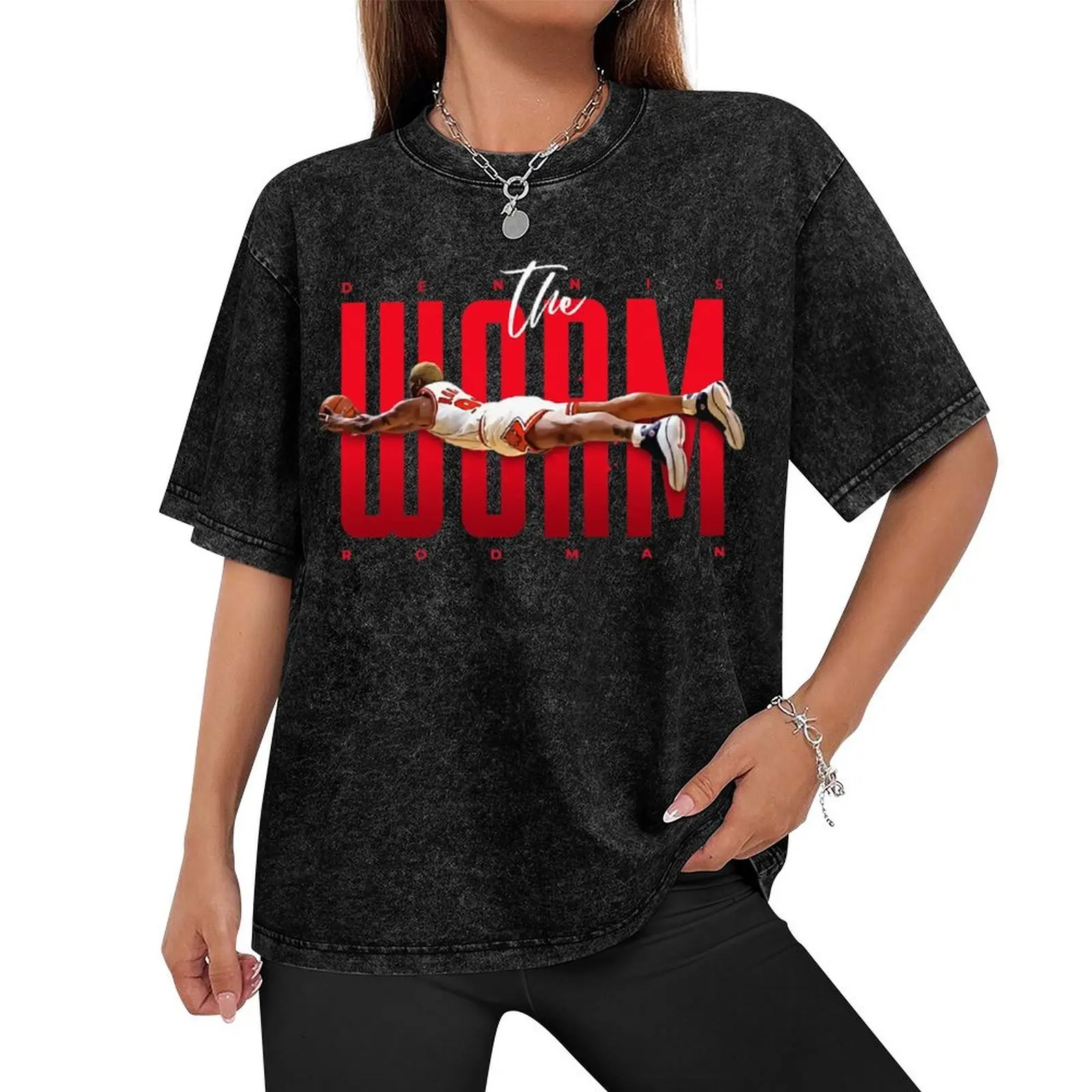 Dennis The Worm Rodman T-Shirt luxury clothing labubu aesthetic clothes baggy shirts vintage t shirts cotton t shirt men