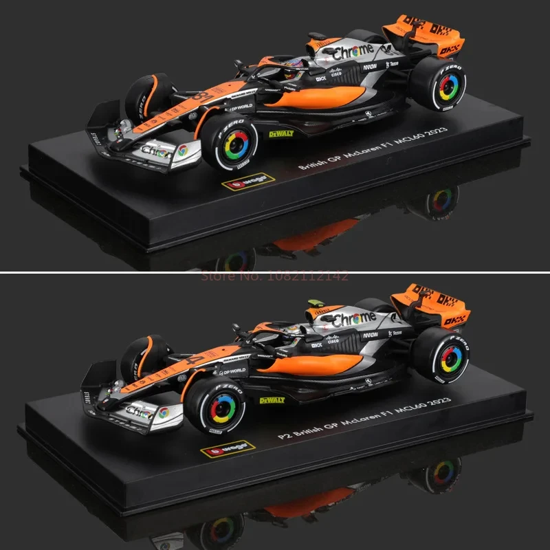 Nieuwe Bburago 1:43 Mclaren MCL60 Marokkaanse versie Pps Singapore Model Auto Legering Miniatuur Diecast # 4 Mcl60 F1 Speelgoed Kerstcadeaus