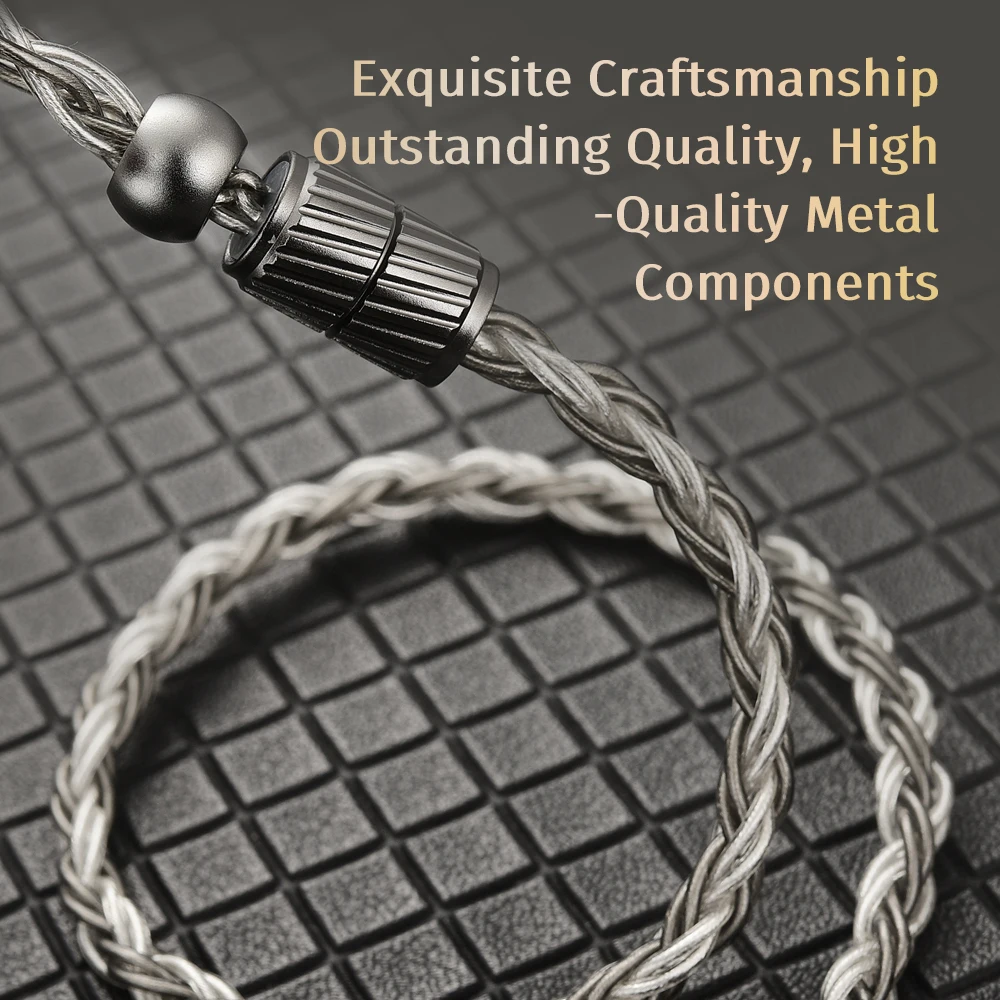 CVJ TS800 200 Cores Eight-Braid Silver-plated Earphones Upgrade