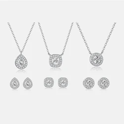 VEWANT Women 925 Sterling Silver Zircon Pendant Long Chain Necklace Stud Earring 2024 Anniversary Wedding Fine Party Jewelry