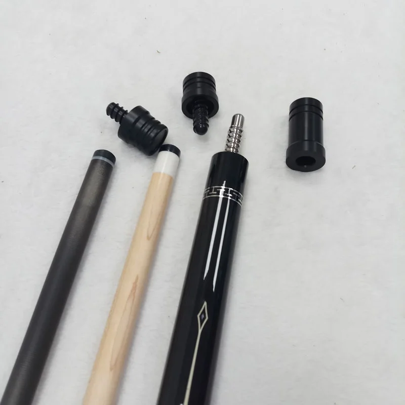 

New Black Pool Cues 58inch+12.5mm Tip Size Decal Design Radial Pin Maple Wood Billiard Cues Stick for American China