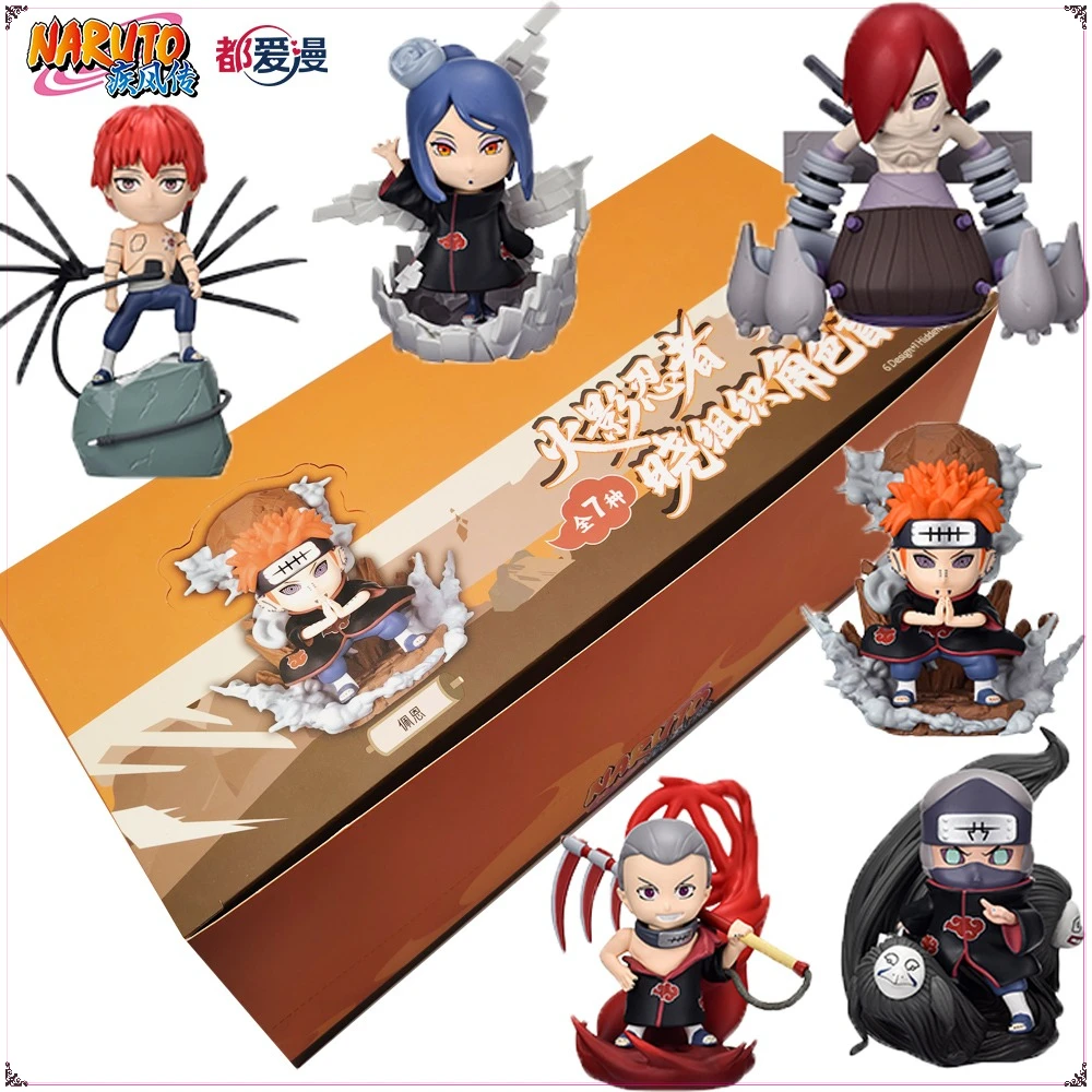 

Новый оригинальный аниме Наруто слепая коробка Акацуки персонажи серии мультфильм изысканный дизайн модель украшения игрушки подарки для мальчиков и девочек