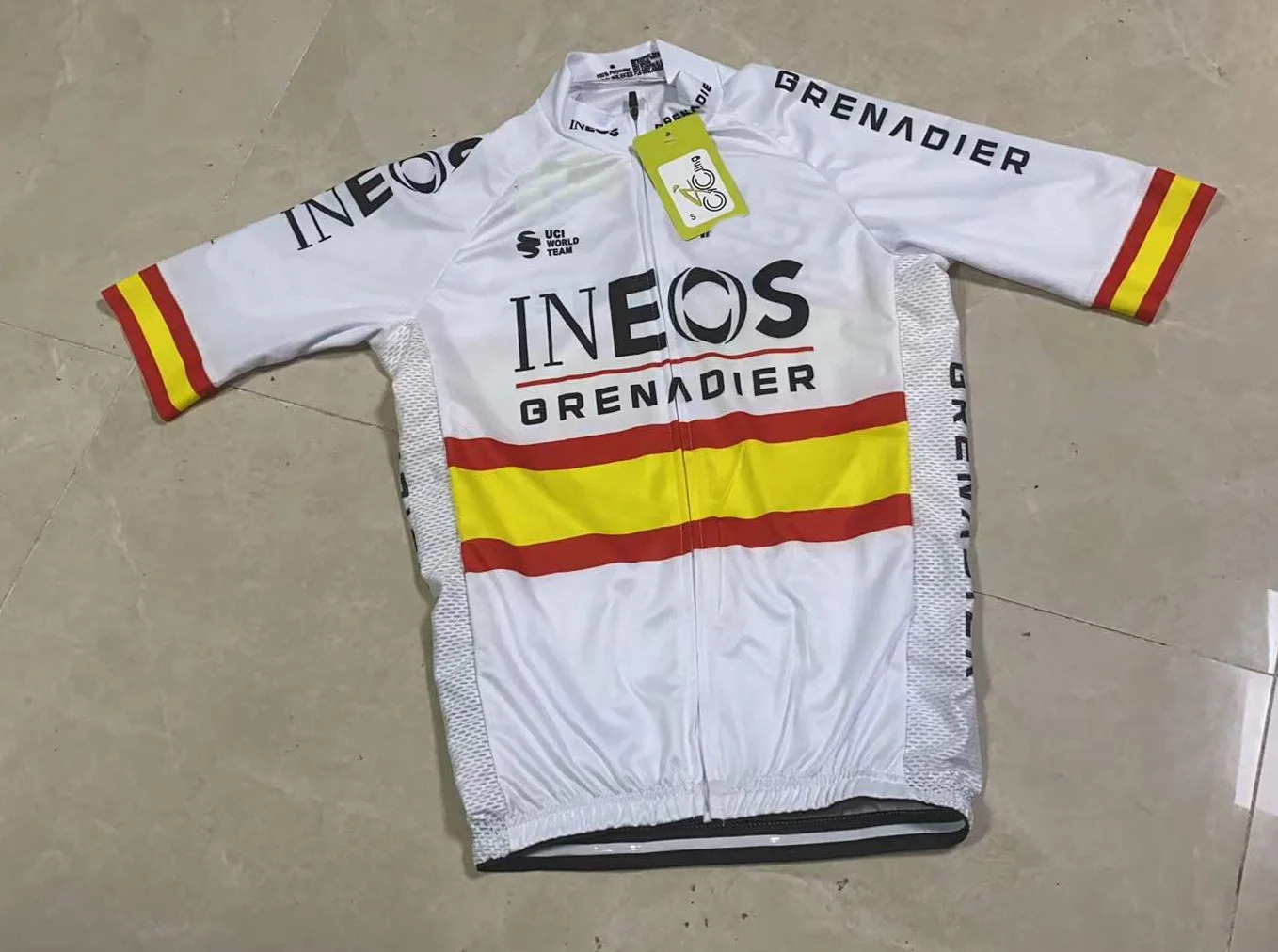 LASER CUT 2022 INEOS Grenadier Team SPAIN CHAMPION SHORT SLEEVE CYCLING JERSEY SUMMER CYCLING WEAR ROPA CICLISMO+BIB SHORTS