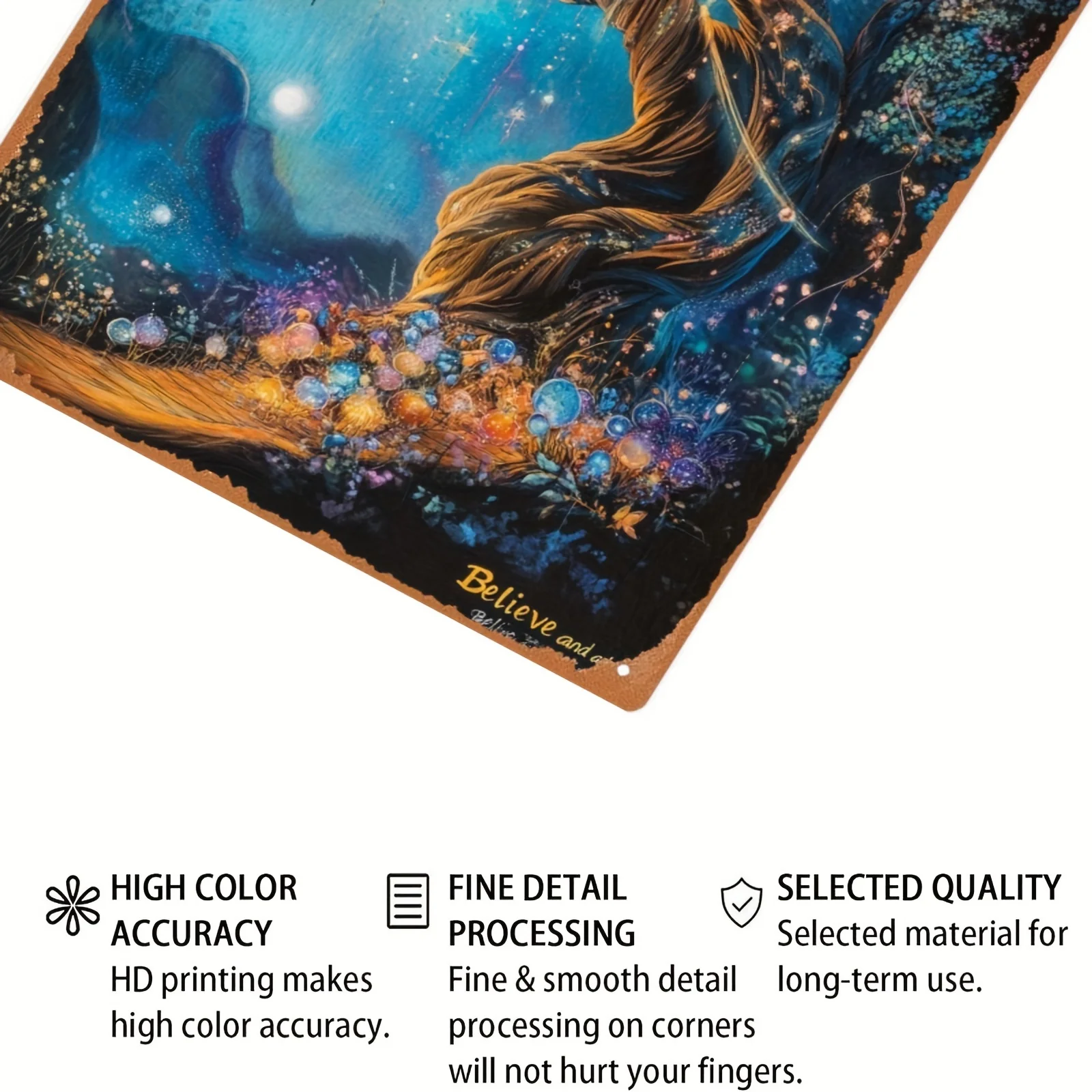 براعة فريدة من نوعها، صدق ووافعل" لوحة فنية جدارية من الحديد المطاوع مستوحاة من الطراز العتيق - لوحة قصدير مقاس 8 × 12 بوصة للمنزل والمكتب #5