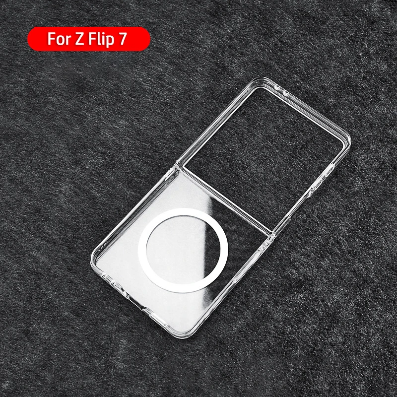 

Anti-Scratch Full Protective Case for Samsung Galaxy Z Flip 7 3 4 5 6 Clear Magnetic Foldable Reinforced Toughness PC Cover