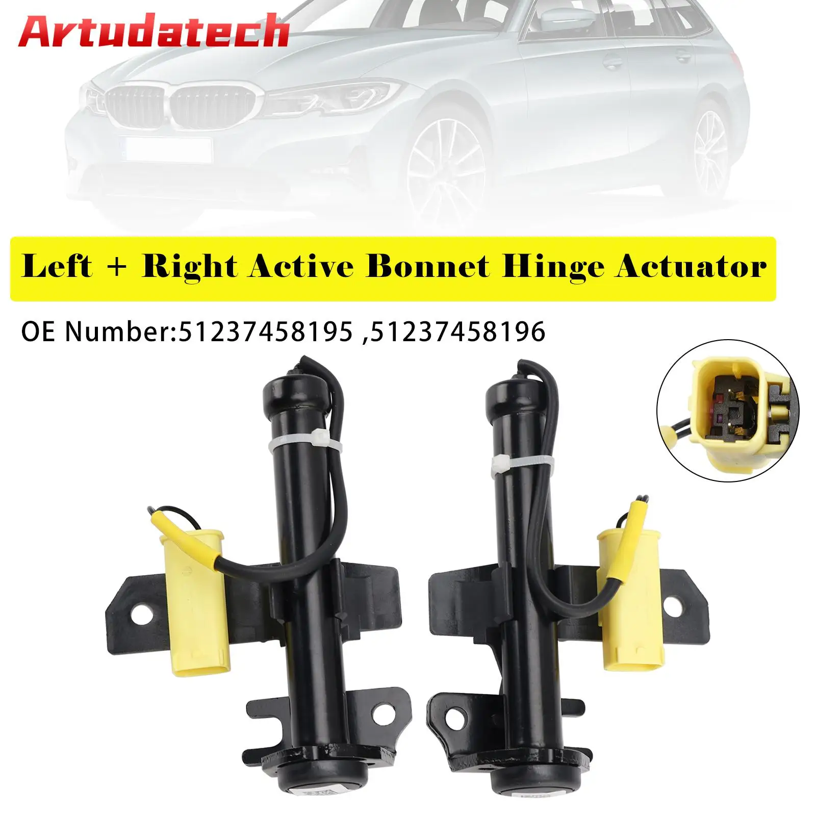 

Artudatech Left + Right Active Bonnet Hinge Actuator For BMW 3 Series G20 G21 2018 2019 2020 2021 2022