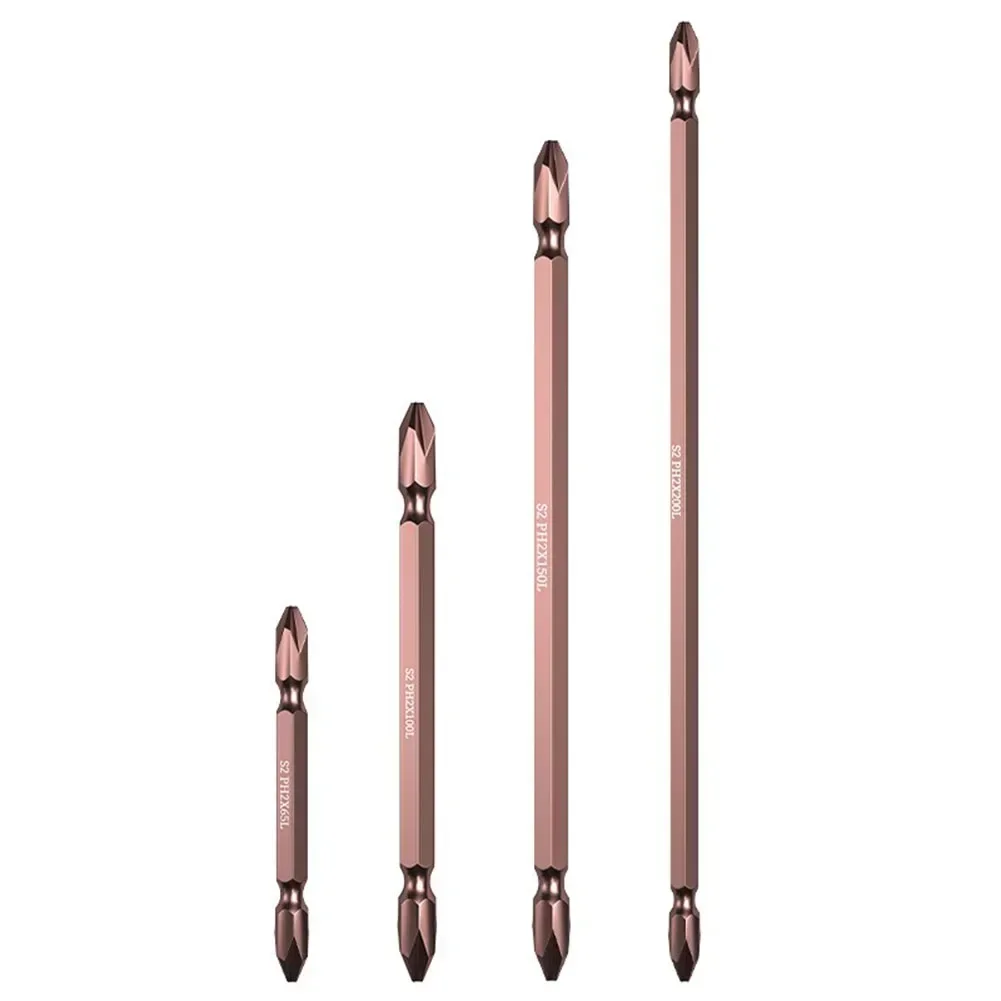 

1pc Double Head PH2 Screwdriver Bit 1/4'' Hex Shank Magnetic Electric Screwdriver Bit Tools 65mm/100mm/150mm/200mm/250mm/300mm