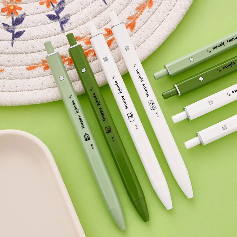 

30Pcs/Lot Cute Panda Gel Pens 0.5mm Black Ink Press Writing Pen Aesthetic Kawaii Stationery for Student Office School Supplies