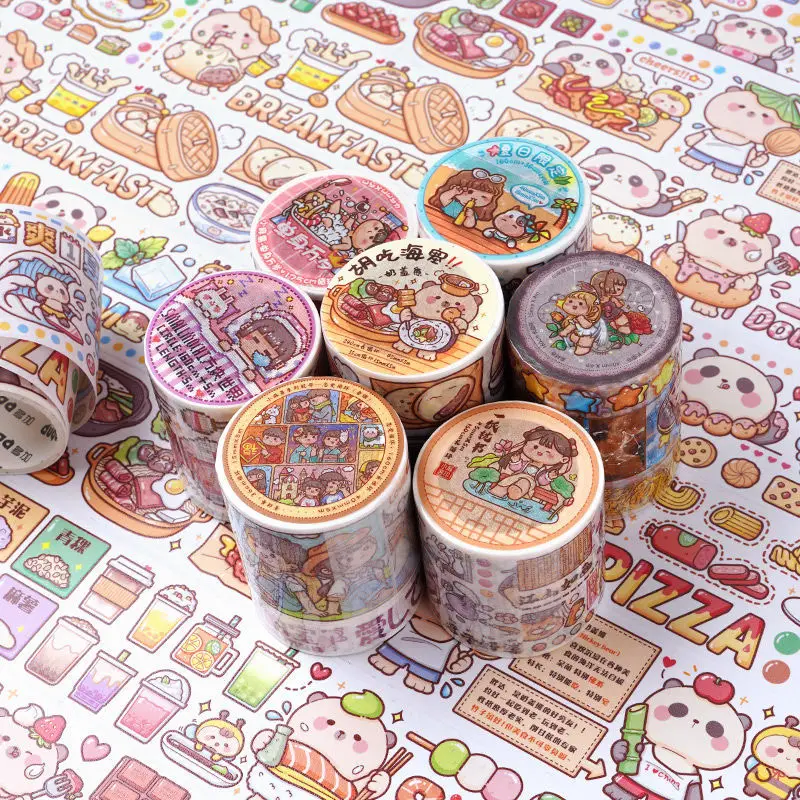 pequena mochi mao conta tape whole roll grupo girl cartoon carater bonito material bola de vento faca voce mesmo m 01